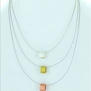 Tritons Layered Pendant Necklace Modernist Design